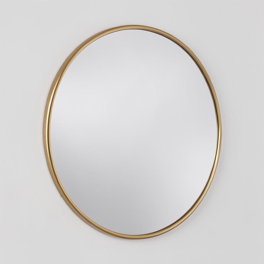 Brass Frame Round Wall Mirror